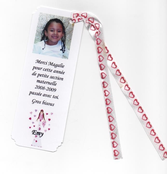 520 MARQUE PAGE POUR LA MAITRESSE DE MA FILLE